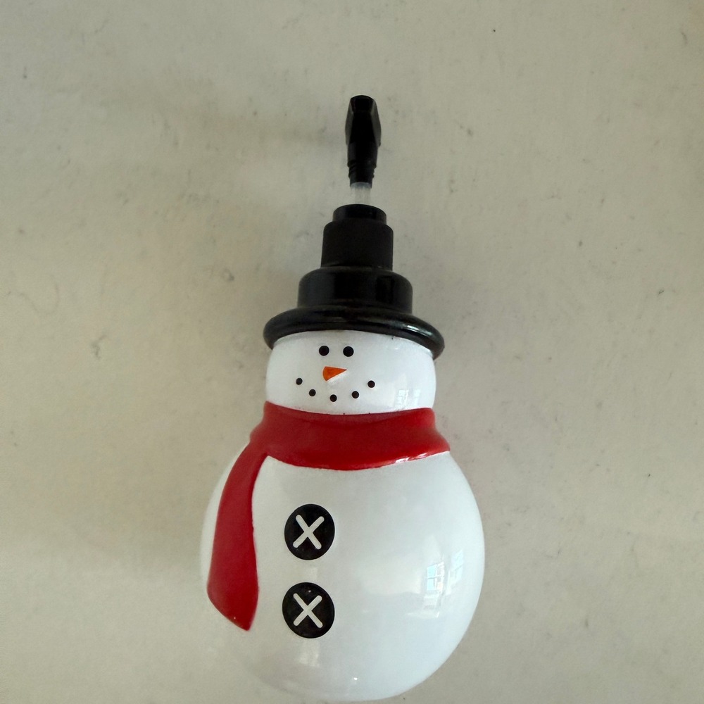Pier 1 Imports Snowman Peppermint Hand Wash Soap Dispenser 16oz Holiday Decor